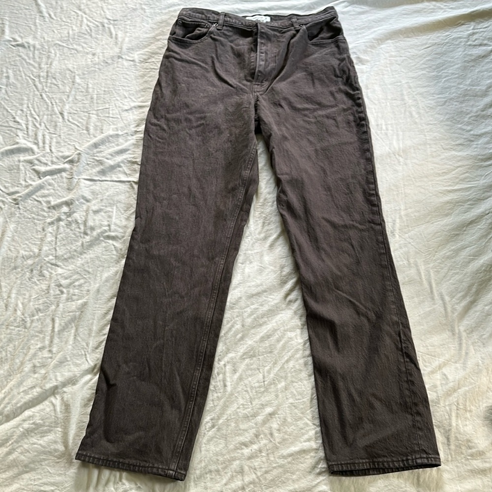 Abercrombie & Fitch 90s Straight Ultra High Rise - Brown 10L 30L 32"